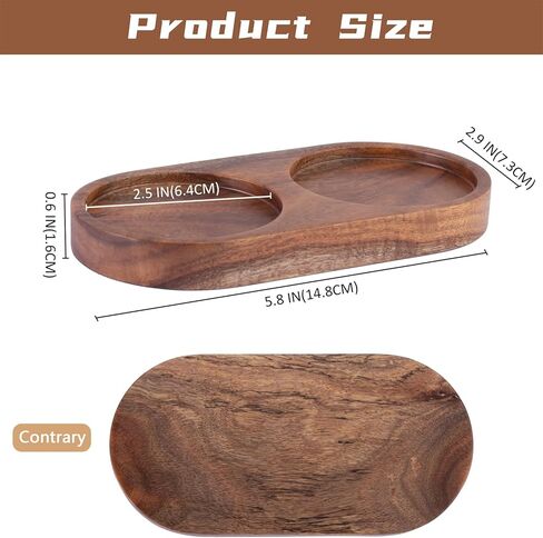 صينية مطحنة الملح والفلفل من JORGTRAY، (القطر الداخلي 2.48 بوصة) حامل مطحنة فلفل من خشب السنط وتخزين يناسب العديد من المطاحن والهزازات، وإكسسوارات المطبخ in Kuwait