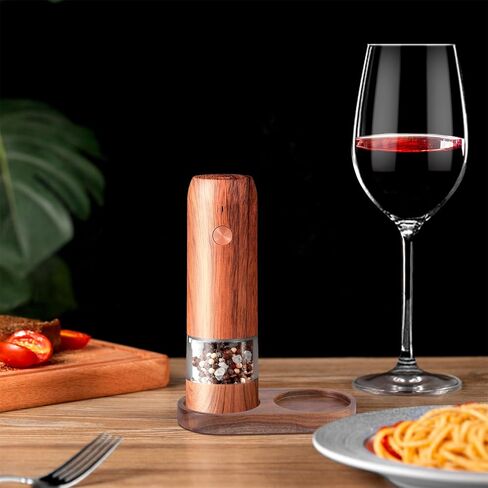 صينية مطحنة الملح والفلفل من JORGTRAY، (القطر الداخلي 2.48 بوصة) حامل مطحنة فلفل من خشب السنط وتخزين يناسب العديد من المطاحن والهزازات، وإكسسوارات المطبخ in Kuwait