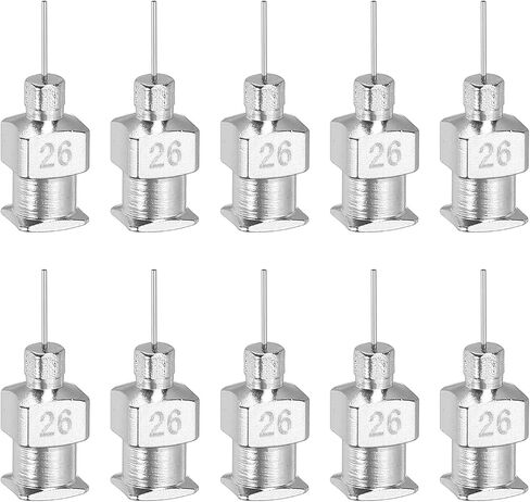 PATIKIL Bent Blunt Tip Dispensing Needle 26G, 10 Pcs 0.26 Inch Stainless Steel Liquid Dispenser Bent Flow Needles with Lure Lock for Refilling Liquid Inks Adhesives Glue in Saudi Arabia