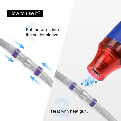 MECCANIXITY Solder Seal Wires Heat Shrink Butt Connectors 100pcs 10-8 AWG Orange Waterproof Wire Crimp for Marine, Cable, Wiring in Saudi Arabia