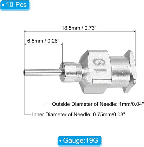 PATIKIL Bent Blunt Tip Dispensing Needle 26G, 10 Pcs 0.26 Inch Stainless Steel Liquid Dispenser Bent Flow Needles with Lure Lock for Refilling Liquid Inks Adhesives Glue in Saudi Arabia
