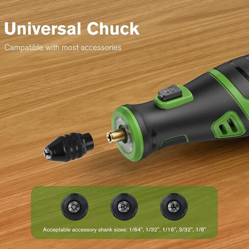 أداة جينور الدوارة اللاسلكية مع ظرف بدون مفتاح، مجموعة أدوات دوارة بقوة 8 فولت مع 153 قطعة من الملحقات، بطارية قابلة لإعادة الشحن 2 أمبير، 5 سرعات 30000 دورة في الدقيقة كحد أقصى للصنفرة والحفر والقطع والتلميع والحرف اليدوية in Kuwait