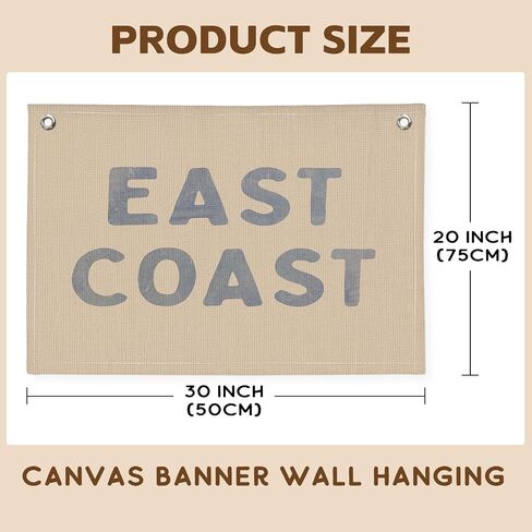 Blue Dorm Decor, Coastal Cowgirl Canvas Banner, Coastal Cowgirl Room Decor, Cowgirl Bedroom Decor, Western Room Decor for Teen Girls, East Coast Wall Hanging Banner Flag in Saudi Arabia