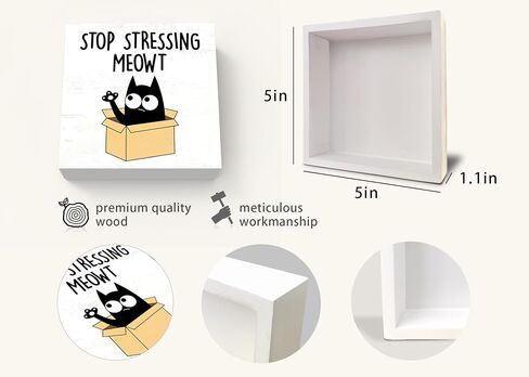 Funny Cat Bathroom Shelf Decor, Black And White Cat Bathroom Decor, Can I Interest You In A Napkin, Wood Box Sign Block for Home Farmhouse Decor for Bathroom Shelf Tabletop Decor, Cat Mom Gifts, 5 x 5 Inches in Saudi Arabia