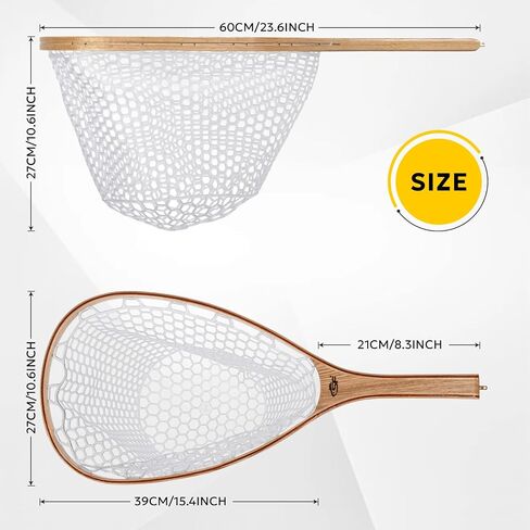 SF Fly Fishing Landing Net Soft Rubber Mesh Trout Net Catch and Release Net in Saudi Arabia