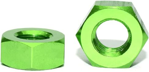 50pcs M3 Hex Nuts Aluminum Alloy 6061 Lock Nuts DIN934 (Green) in Saudi Arabia