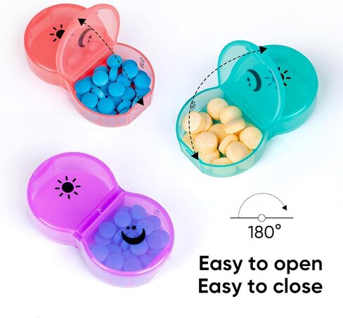 منظم حبوب منع الحمل من آم بي إم 7 أيام، مرتين في اليوم، صندوق حبوب أسبوعي كبير، صناديق حبوب ومنظم مرتين في اليوم in Kuwait