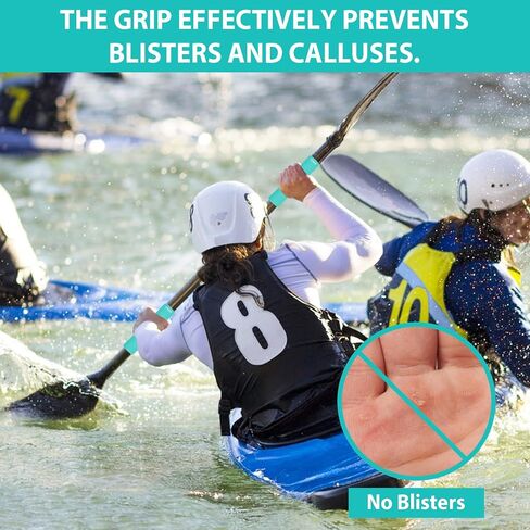 Kayak Paddle Grips, Kayak Accessories No-Slip Grips for Kayak Paddles, Blister Prevention Silicone Paddle Grips, Kayaking Equipment Suitable for Take-Apart Paddles in Saudi Arabia