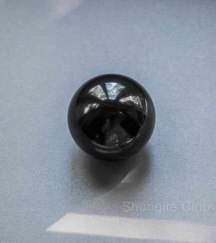 Shungite Club Shungite Sphere Polished Crystal Ball Healing Stone from Karelia (30 mm) Meditation, Home Decor in Kuwait