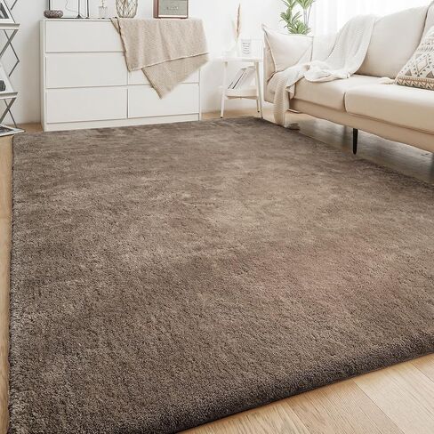 H.VERSAILTEX Area Rugs for Living Room 5x7 Feet Fluffy Shag Large Fuzzy Plush Soft Throw Rug, Modern Large Shaggy Floor Big Carpets for Bedroom, Kids Home Decor Aesthetic, Nursery, French Oak in Kuwait