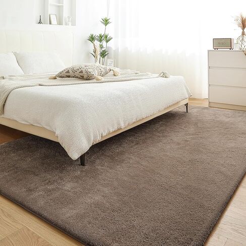 H.VERSAILTEX Area Rugs for Living Room 5x7 Feet Fluffy Shag Large Fuzzy Plush Soft Throw Rug, Modern Large Shaggy Floor Big Carpets for Bedroom, Kids Home Decor Aesthetic, Nursery, French Oak in Kuwait