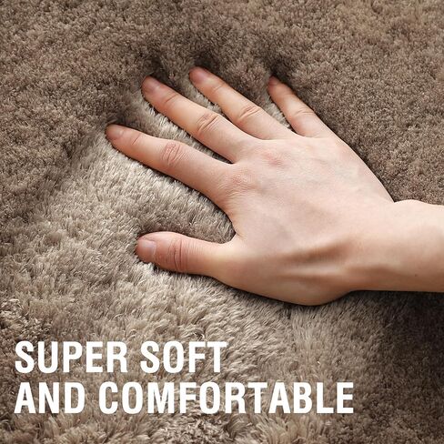 H.VERSAILTEX Area Rugs for Living Room 5x7 Feet Fluffy Shag Large Fuzzy Plush Soft Throw Rug, Modern Large Shaggy Floor Big Carpets for Bedroom, Kids Home Decor Aesthetic, Nursery, French Oak in Kuwait