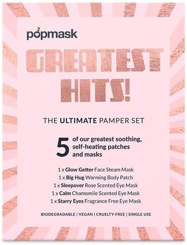 Popband Popmask Greatest Hits - أقنعة العين ذاتية التسخين ورقعة ذاتية التدفئة للجسم (مجموعة مكونة من 5 قطع) in Saudi Arabia