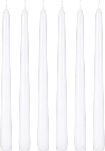 Mega Candles 6 pcs Unscented Pink Taper Candle, Hand Poured Wax Candles 10 Inch x 7/8 Inch, Home Décor, Wedding Receptions, Baby Showers, Birthdays, Celebrations, Party Favors & More in Saudi Arabia
