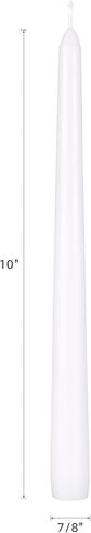 Mega Candles 6 pcs Unscented Pink Taper Candle, Hand Poured Wax Candles 10 Inch x 7/8 Inch, Home Décor, Wedding Receptions, Baby Showers, Birthdays, Celebrations, Party Favors & More in Saudi Arabia