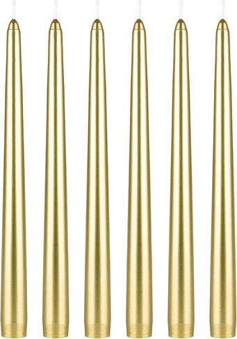 Mega Candles 6 pcs Unscented Pink Taper Candle, Hand Poured Wax Candles 10 Inch x 7/8 Inch, Home Décor, Wedding Receptions, Baby Showers, Birthdays, Celebrations, Party Favors & More in Saudi Arabia