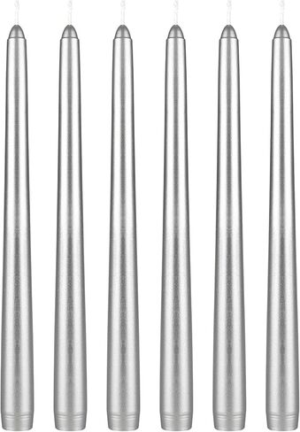 Mega Candles 6 pcs Unscented Pink Taper Candle, Hand Poured Wax Candles 10 Inch x 7/8 Inch, Home Décor, Wedding Receptions, Baby Showers, Birthdays, Celebrations, Party Favors & More in Saudi Arabia