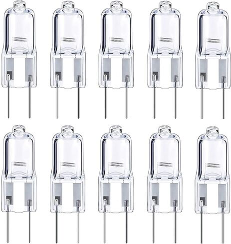 10x G6.35 120V 35W/50W Halogen Light Bulb Clear Dimmable T4 Q35//CL/GY6.35 JCD 35/50 Watt 120 Volt Electric Wax Melter Plug Oil Warmer Aroma Tart Counter Kitchen Bathroom Mirror Fixture (35, Watts) in Kuwait