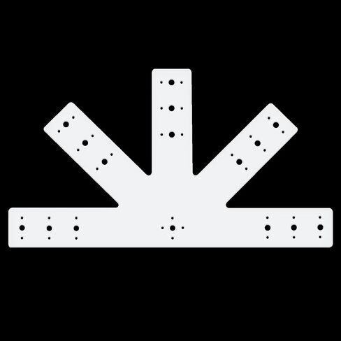 24x13.5 Gable Plate Truss Bracket Pergola Mending Plate Heavy Duty for Wood 4x4/6x6 Lumber 12 Pitch Powder Coated White in Saudi Arabia