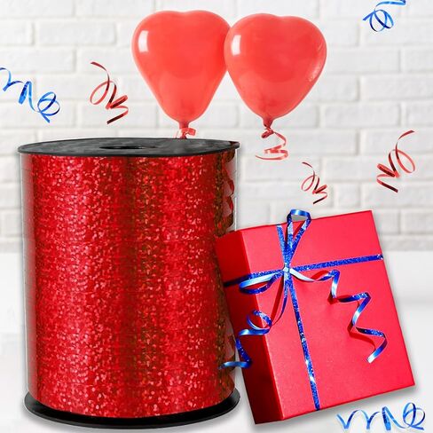 Foeipy Gold Curling Ribbon, 500 Yard Glitter Gold Ribbon, Shiny Metallic Curling Ribbon for Gift Wrapping, Party Decoration, Balloon Ribbon, Balloon String, Florist Flower Ribbon(1 Roll) in Kuwait