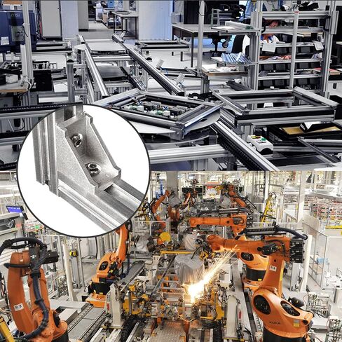 مجموعة موصلات الألومنيوم 2028، 20 قطعة مجمعة دعامة زاوية داخلية سوداء مع صواميل ومسامير بفتحة T، بثق ألومنيوم على شكل حرف L لسلسلة 2020 من الألومنيوم مع فتحة 6 مم in Kuwait