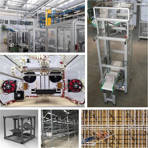 مجموعة موصلات الألومنيوم 2028، 20 قطعة مجمعة دعامة زاوية داخلية سوداء مع صواميل ومسامير بفتحة T، بثق ألومنيوم على شكل حرف L لسلسلة 2020 من الألومنيوم مع فتحة 6 مم in Kuwait