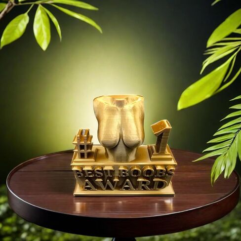 1 قطعة جائزة أفضل الحمار أنثى الجسم الشكل النحت الكأس ديكور الجدة مؤذ الورك بعقب الراتنج تمثال الكأس مضحك المنزل مكتب سطح المكتب الديكور ، ل مزحة هدية صديق زميل العمل (البوق الصدر) in Kuwait