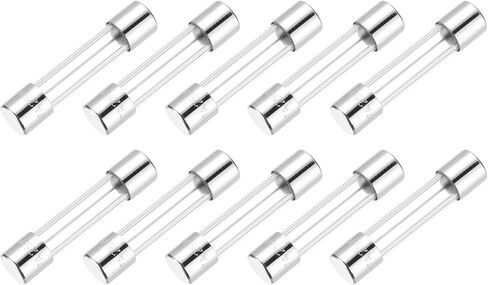 MECCANIXITY 5A 250V Glass Fuse 6x30mm Time Delay Fuse UL Listed Slow Blow Fuse for Home Appliances(Pack of 10) in Kuwait