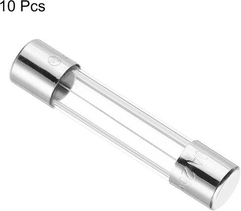 MECCANIXITY 5A 250V Glass Fuse 6x30mm Time Delay Fuse UL Listed Slow Blow Fuse for Home Appliances(Pack of 10) in Kuwait