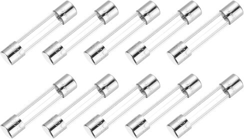 MECCANIXITY 5A 250V Glass Fuse 6x30mm Time Delay Fuse UL Listed Slow Blow Fuse for Home Appliances(Pack of 10) in Kuwait