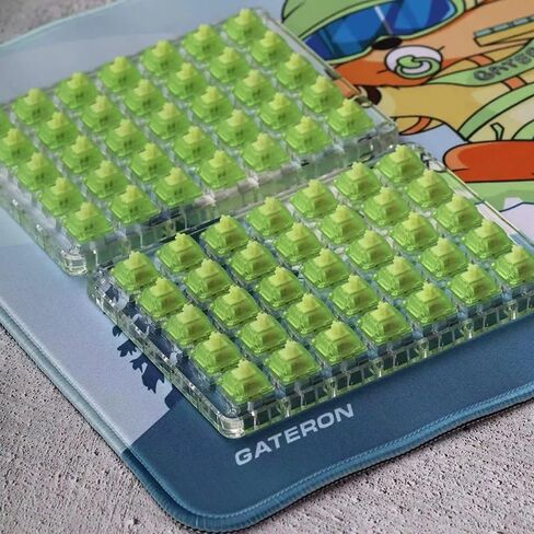 مجموعة مفاتيح خطية من Glacier Gateron Luciola مسبقة التشحيم ذات 5 سنون للوحة المفاتيح الميكانيكية مع أغطية مفاتيح/مفاتيح مجانية وسحّاب متضمن (خطي، 35 قطعة) in Kuwait