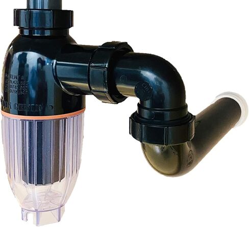 PF WaterWorks PT5001-2 SinkGENIE No Mess Money Saving P-Trap - 2 Pack, Black and Transparent in Saudi Arabia