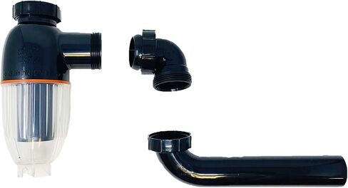 PF WaterWorks PT5001-2 SinkGENIE No Mess Money Saving P-Trap - 2 Pack, Black and Transparent in Saudi Arabia