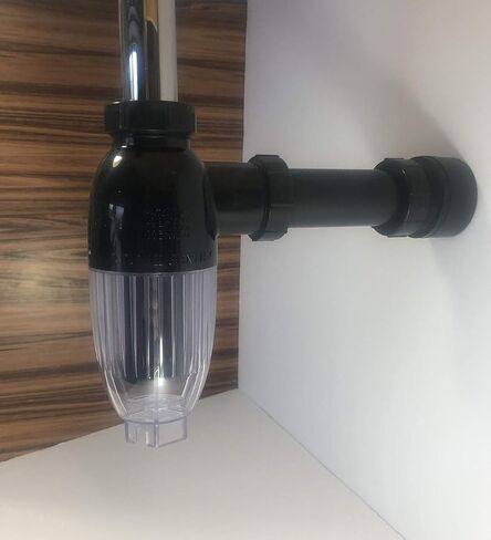PF WaterWorks PT5001-2 SinkGENIE No Mess Money Saving P-Trap - 2 Pack, Black and Transparent in Saudi Arabia