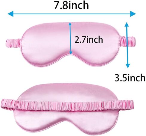 4 Pack Silk Eye Mask,Ultra Soft Satin Sleep Masks for Men & Women,Shading Effect, Zero Pressure and Eco-Friendly, Perfect for Sleeping & Traveling(gray, pink, blue, and yellow). in Kuwait