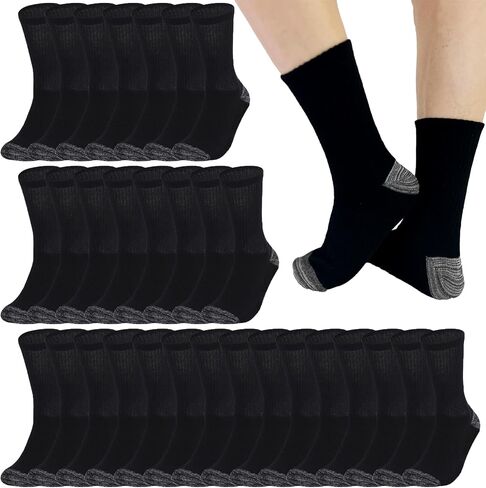 20 Pairs Crew Athletic Socks for Women Moisture Wicking Cushion Crew Socks for Sport Running Traveling in Kuwait