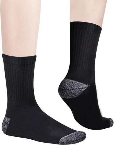 20 Pairs Crew Athletic Socks for Women Moisture Wicking Cushion Crew Socks for Sport Running Traveling in Kuwait