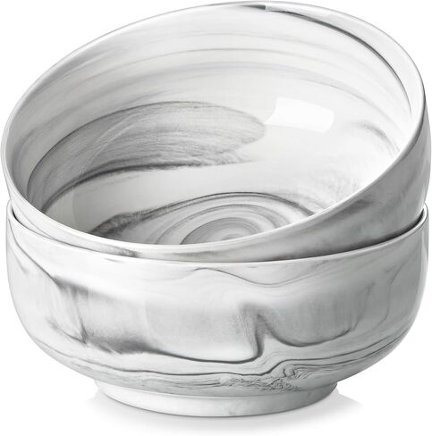 MALACASA Serving Bowls, 114 OZ(10") Extra Large Salad Bowls Set of 2, Porcelain White Serving Bowls for Salad, Soup, Pasta and Dinner, Large Ceramic Bowl Set for Entertaining, Series REGULAR in Saudi Arabia