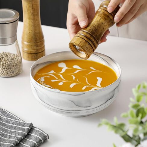 MALACASA Serving Bowls, 114 OZ(10") Extra Large Salad Bowls Set of 2, Porcelain White Serving Bowls for Salad, Soup, Pasta and Dinner, Large Ceramic Bowl Set for Entertaining, Series REGULAR in Saudi Arabia