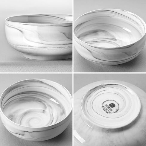 MALACASA Serving Bowls, 114 OZ(10") Extra Large Salad Bowls Set of 2, Porcelain White Serving Bowls for Salad, Soup, Pasta and Dinner, Large Ceramic Bowl Set for Entertaining, Series REGULAR in Saudi Arabia