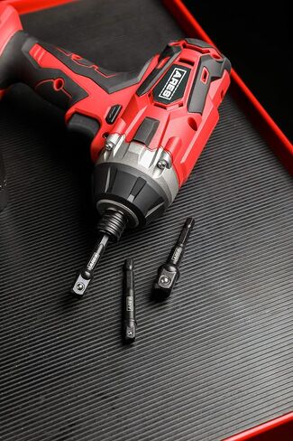 ARES 70387-10-Piece 3/8-Inch Drive 3-Inch Impact Grade Socket Adapter Set - Turns Impact Drill Drivers into High Speed Socket Drivers in Saudi Arabia