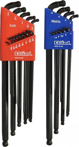 EKLIND 17222 Double-Ball-Hex L-Key allen wrench Combo- Extra Long Inch / MM (2 sets 22pc) Pack of 1, Sae & Metric in Saudi Arabia
