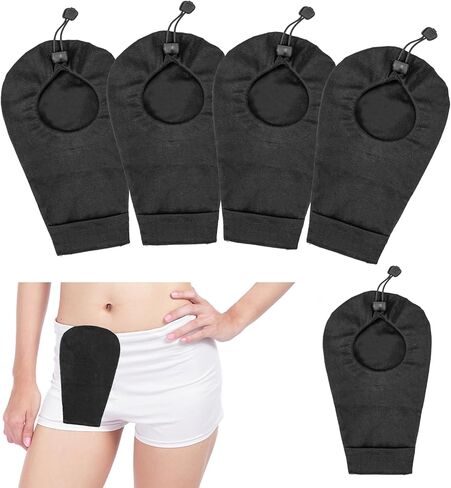 4Pcs Ostomy Bag Cover Colostomy Bag Covers Odor Control Stretchy Bag Cover Washable Pouch Liner for Women Men Lightweight Care Protector Supplies, 2.8 Inch Diameter in Kuwait