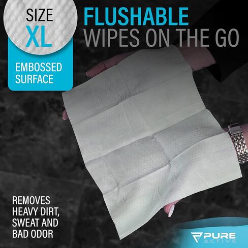 Wipes Flushable Pack, 120 Count 6 x 8 inches Unscented - Flushable Wet Wipes for Adults - Safe for Sewer – Home Outdoor Travel Use Biodegradable in Saudi Arabia