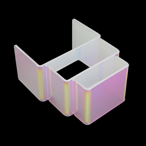 Crapyt 2 SET Iridescent Acrylic Display Risers Rainbow Acrylic Display Stands Acrylic Display Risers for Small Jewelry, Ornaments, Dolls 5.2"×3.03"×2.99" Colorful in Saudi Arabia