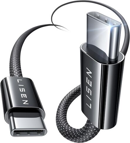 LISEN USB C to USB C Cable Charger for 60W 2-Pack 10ft USBC to USBC Cable Type C Fast Charging Cable Cord for iPhone 15 Pro Max Plus Samsung S23 Note iPad Pro Air Mini MacBook Black in Saudi Arabia