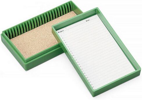 3B Scientific W58433 Microscope Slide Box, 25-Place, Green in Saudi Arabia