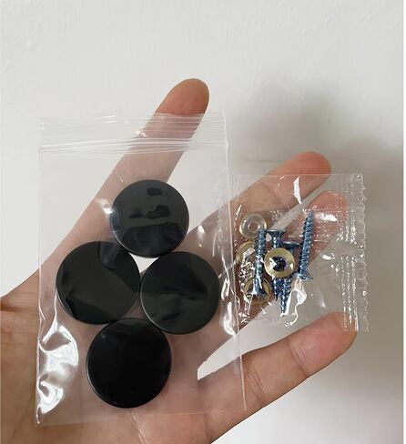 Dia 25mm/1 Inch Matte Black Decorative Screw Covers Caps, 304 Stainless Steel Exposed Screw Head Covers with Washers for Furniture Indoor Outdoor Use, Mirror Screws Covers, 4 Piece in Saudi Arabia