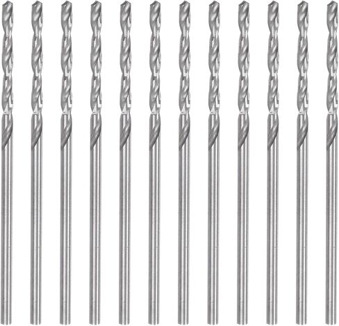 HARFINGTON 12pcs Micro Jobber Twist Drill Bits #55 1.3mm / 0.0512" High Speed Steel HSS Mini Drilling Bit Tool for Stainless Steel Aluminum Wood Plastic in Saudi Arabia