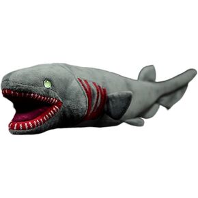 lilizzhoumax Frilled Shark Plush Stuffed Sea Animal, 20 Inch Dark Grey Simulation Plush Toy, Gift Pillow for Boys and Girls, Decorate Room